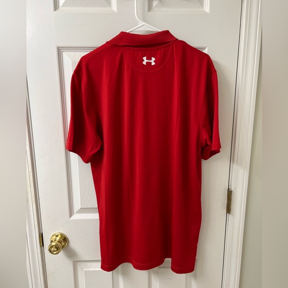 NWT Red Under Armour Golf Shirt - Picture 2 of 5